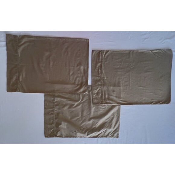 Lot 3 ROYAL VELVET Britannica Gold Khaki 100% Cotton Pillowcases Standard NICE - Picture 9 of 9